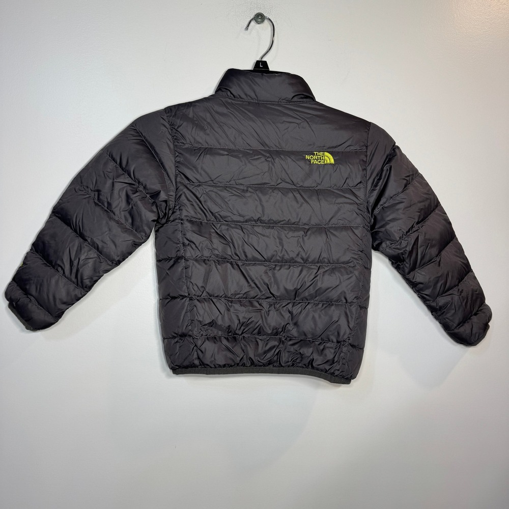 The North Face Gray Lightweight Puffer Jacket Kids 5 Full Zip Quilted Gorpcore - Picture 2 of 6
